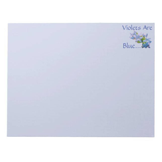 Violetten sind blau... notizblock (Vorderseite)