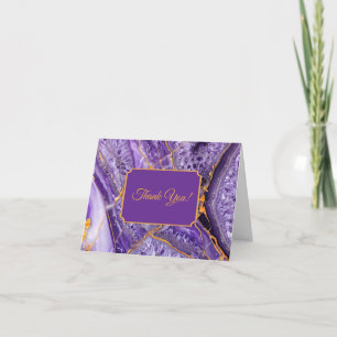 Violetter Amethyst Dankeskarte