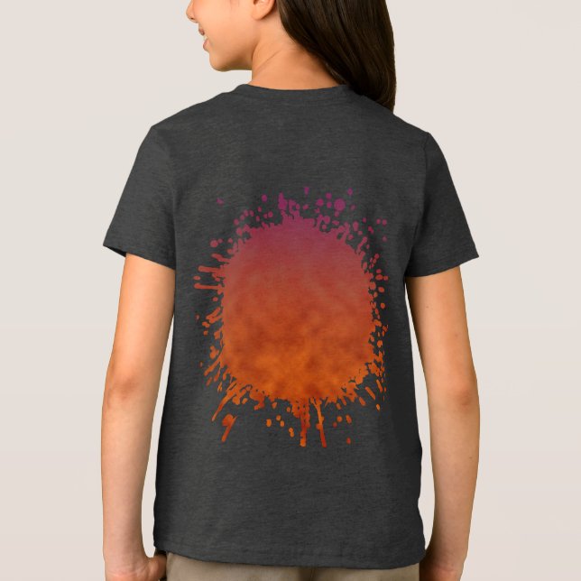 Violetter Aschenfall Tri-Blend Shirt (Rückseite)