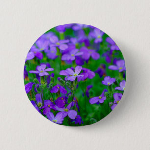 Violetter Blumen-Knopf Button