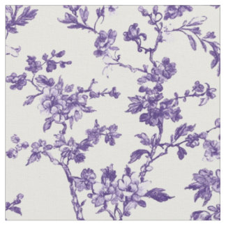 Violetter Blumen-Zweig-Toile Stoff