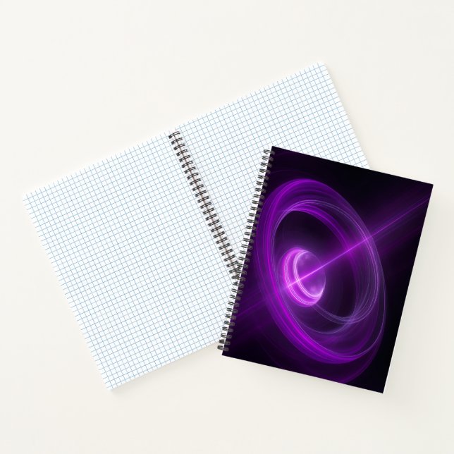 Violetter Energie-Vortex Spiralblock Notizbuch (Innenseite)