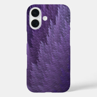 Violetter Flieder Purpur Tartan Feder Muster iPhone 16 Hülle