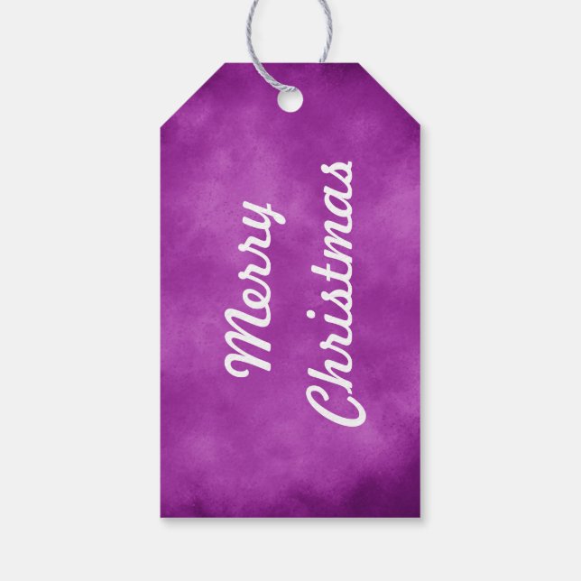 Violetter Himmel Sturmwolke  Geschenkanhänger (Rückseite)