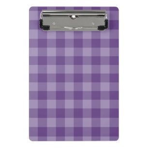 Violetter karierter Hintergrund Mini Klemmbrett