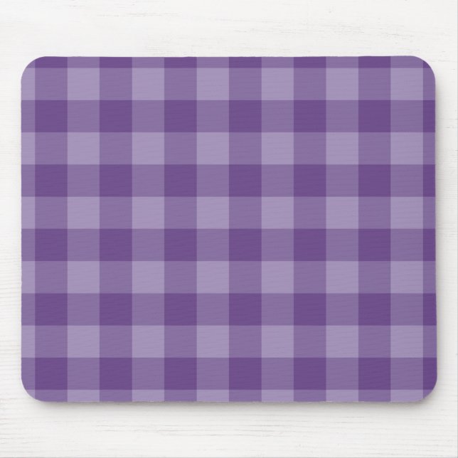 Violetter karierter Hintergrund Mousepad (Vorne)