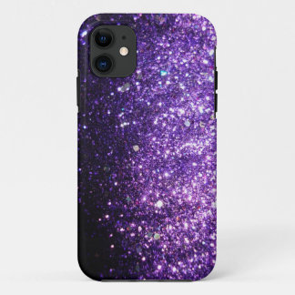 Violetter lila iPhone Schein-Glitzer-Kasten 11 Hülle
