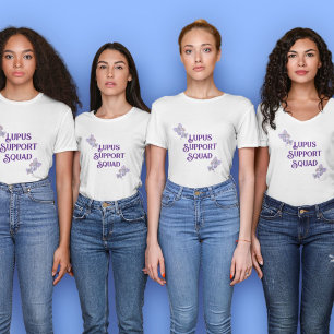 Violetter Lupus Schmetterling Unterstützer-Team T-Shirt