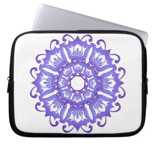 Violetter Mit Blumenmandala. Laptopschutzhülle