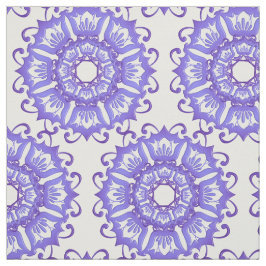 Violetter Mit Blumenmandala. Stoff