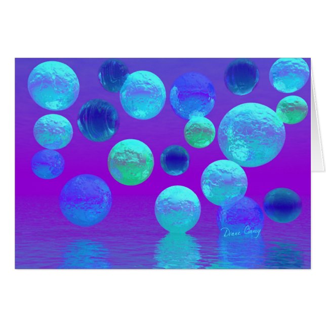 Violetter Nebel-- cyan-blaues und lila abstraktes (Vorderseite (Horizontal))