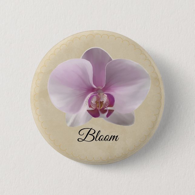 Violetter Orchideen-Button Button (Vorderseite)