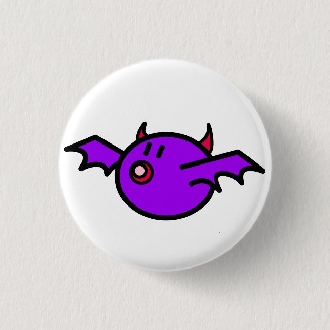 Violetter Schläger (weißer Hintergrund) Button (Vorderseite)
