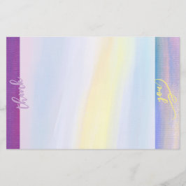 Violetter und goldener abstrakter Strahl Briefpapier