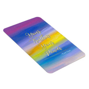 Violetter und goldener Strahl Abstract Magnet