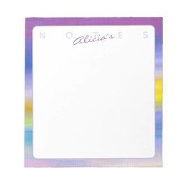 Violetter und goldener Strahl Abstract Notizblock