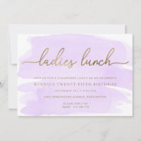 Violetter Wasserfarben-Gold-Damen-Lunch
