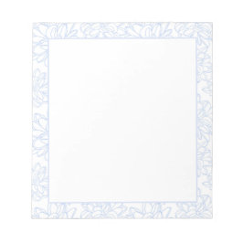 violettes Blumenmuster mit Zeile Notepad Notizblock