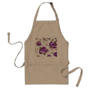 Violettes Blumenmuster Schürze