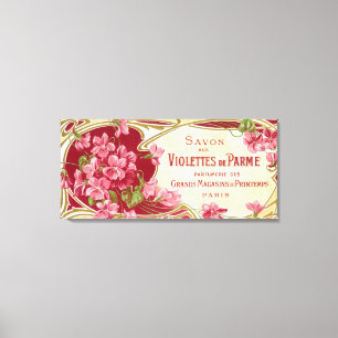 Violettes De Parme Perfume LabelParis, Frankreich Leinwanddruck