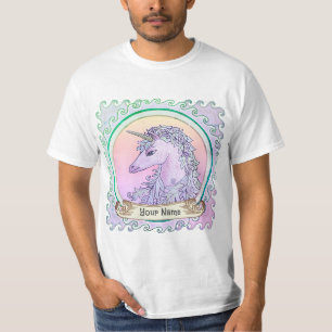 Violettes Einhorn T-Shirt