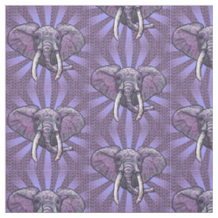 Violettes Elefantengesicht Stoff