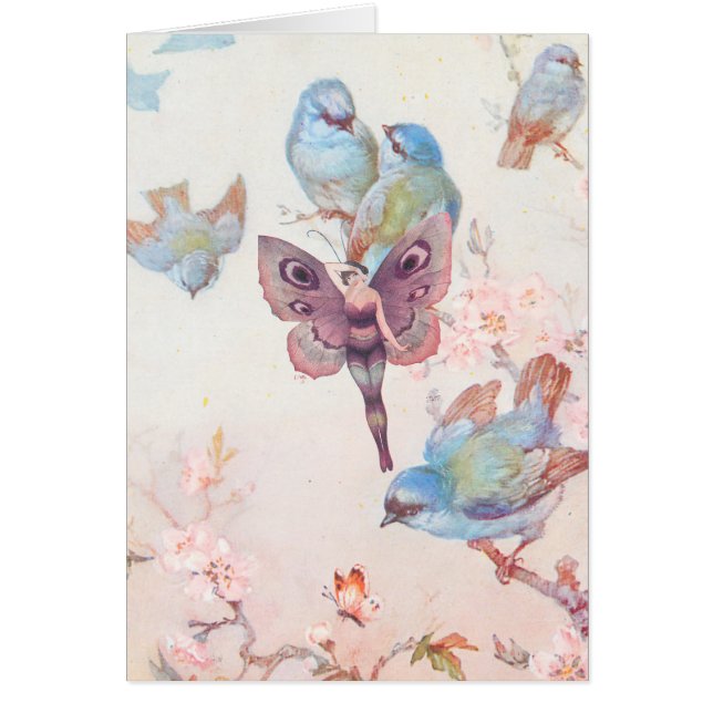 Violettes feenhaftes Mädchen und Drosseln (Vorne)