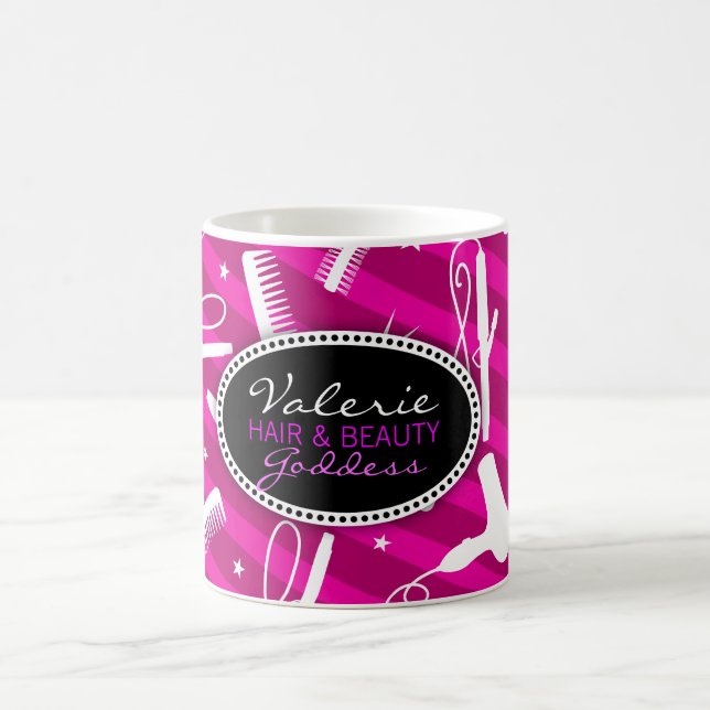 Violettes Haar u. Schönheit Kaffeetasse (Mittel)