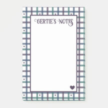 Violettes Herz-Gingham