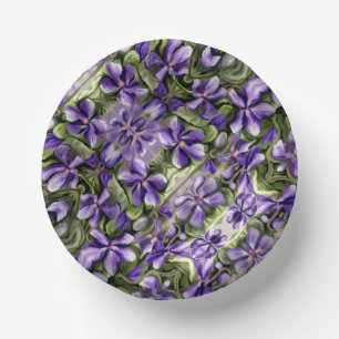 Violettes in einem Mondgefäß Pappteller