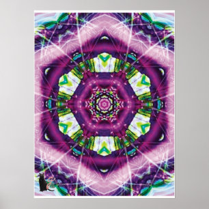 Violettes Kaleidoskop Poster