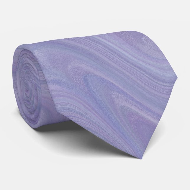 Violettes Marmormuster Krawatte (Gerollt)