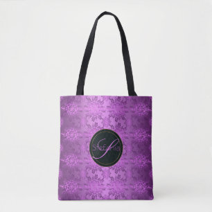 Violettes mit Blumenmuster. Monogramm