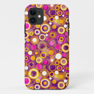 Violettes Tupfen-Muster Case-Mate iPhone Hülle