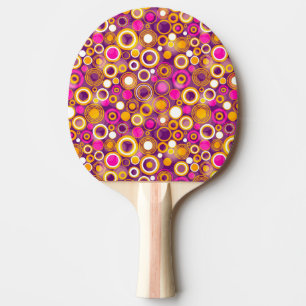 Violettes Tupfen-Muster Tischtennis Schläger