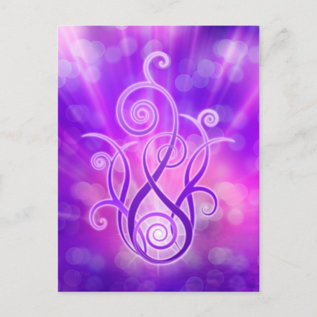 Violettflame/Violettfeuer Postkarte (Vorderseite)