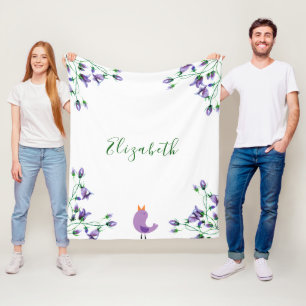 Violettflorchen Bluebells weißer Name Fleecedecke