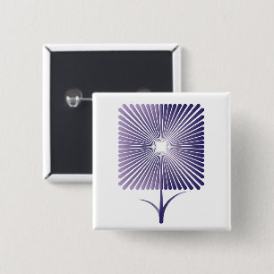 Violettquadrat Blume Button