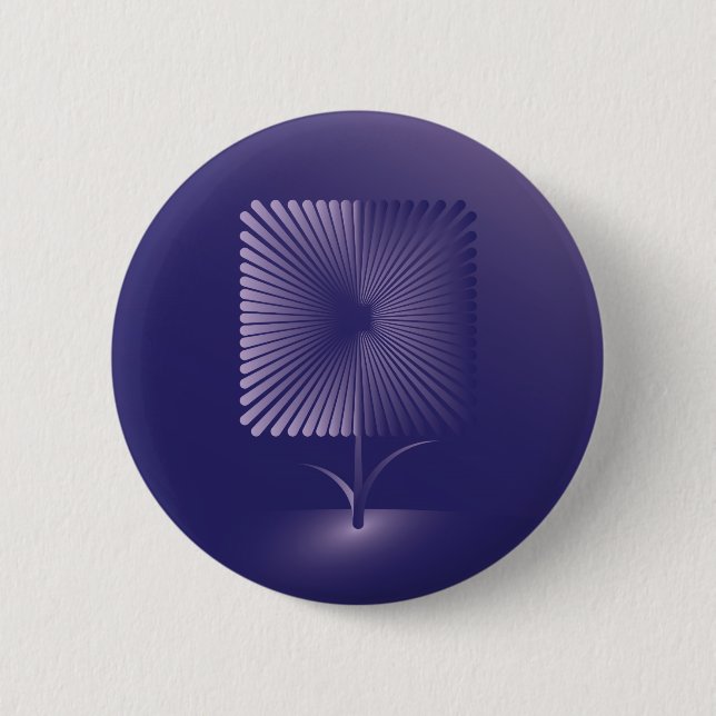 Violettquadrat Blume Button (Vorderseite)