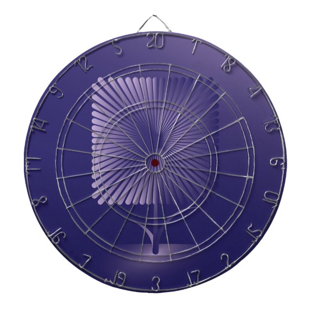 Violettquadrat Blume Dartscheibe (vorne)