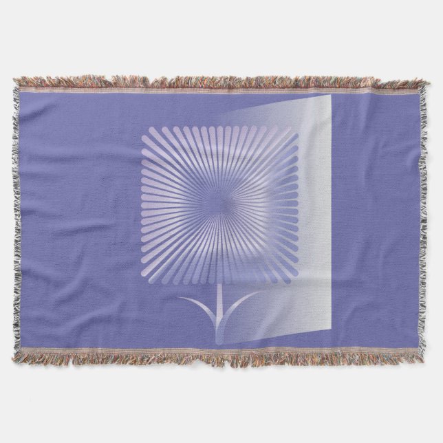 Violettquadrat Blume Decke (Vorderseite)
