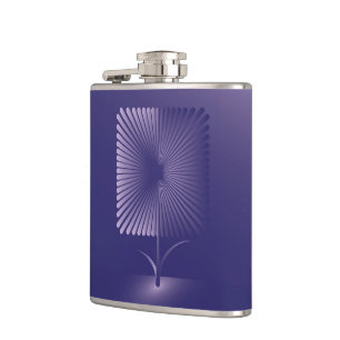 Violettquadrat Blume Flachmann