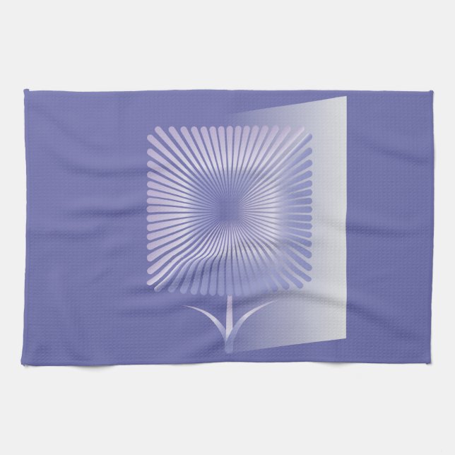 Violettquadrat Blume Geschirrtuch (Horizontal)