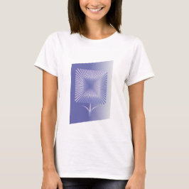 Violettquadrat Blume T-Shirt
