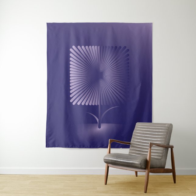 Violettquadrat Blume Wandteppich (Beispiel)