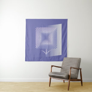 Violettquadrat Blume Wandteppich