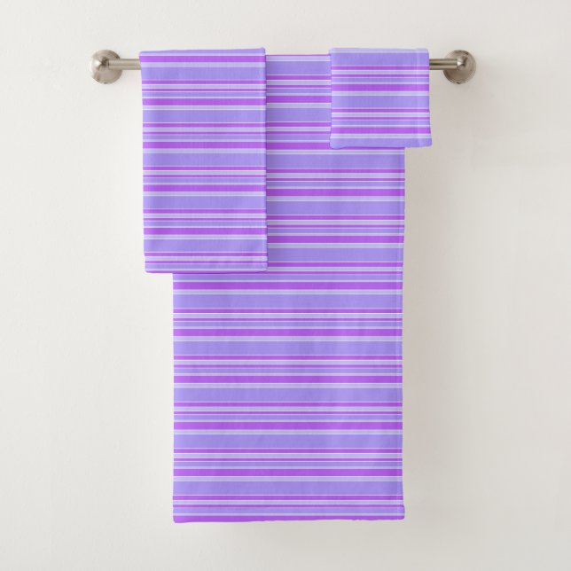 Violettstreifen Badhandtuch Set (Insitu)