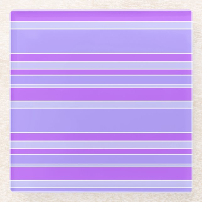 Violettstreifen Glasuntersetzer (Vorderseite)