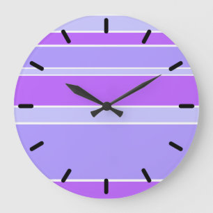 Violettstreifen Große Wanduhr
