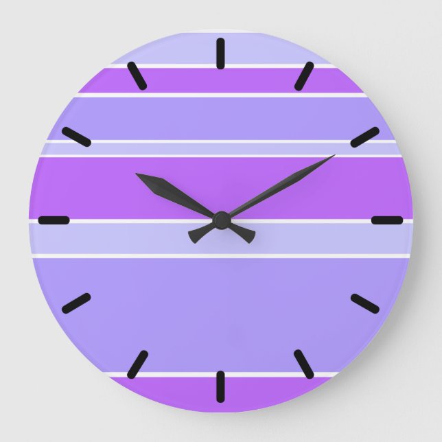 Violettstreifen Große Wanduhr (Vorderseite)